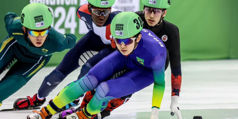 Lucas Koo fica em nono lugar na patinação velocidade na Coreia do Sul